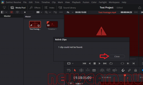 Как исправить ошибку «Media Offline» в DaVinci Resolve?