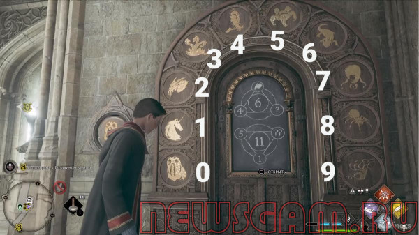 Hogwarts Legacy: загадка с дверьми с символами животных