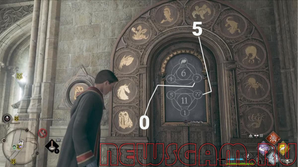 Hogwarts Legacy: загадка с дверьми с символами животных