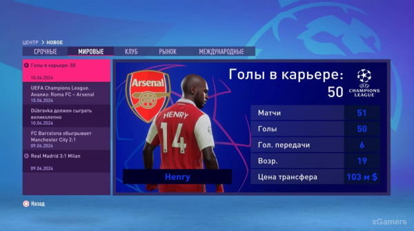 FIFA 23 Карьера за игрока: Возвращение Thierry Henry в Arsenal – 2 сезон