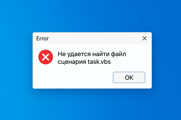 Фикс для «Не удается найти файл сценария task.vbs» в Windows 10/11